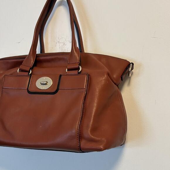 Kate Spade New York Bag Womens Size Medium Brown Leather Satchel Handbag Pocket - Picture 3 of 13